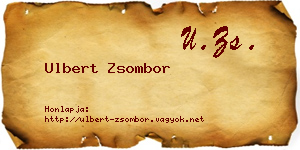 Ulbert Zsombor névjegykártya