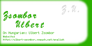 zsombor ulbert business card